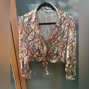 Zara Multicolored Silk Shirt
